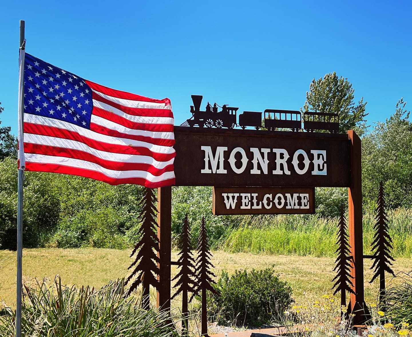 Re-elect Lisa Lindner Campaign Flag in Monroe, Oregon